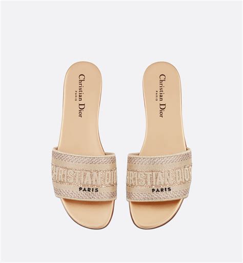 dior dway slide gold tone|christian Dior sandals outfit.